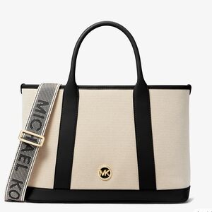 Michael Kors Collection Luisa Medium Cotton Canvas Satchel